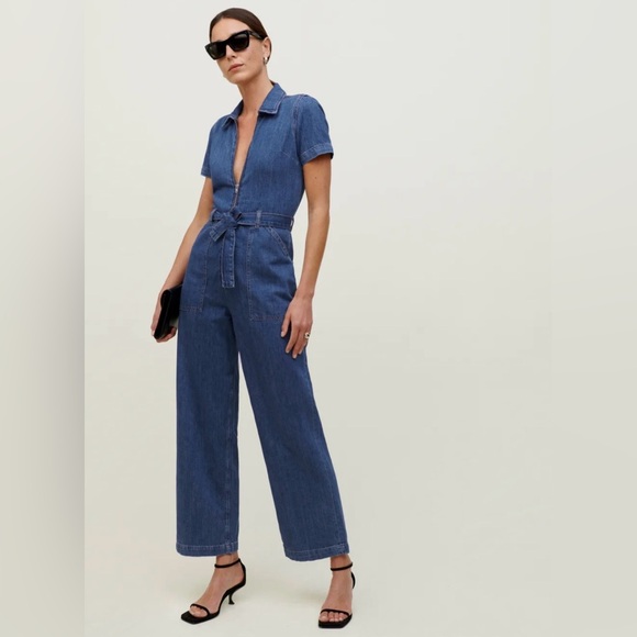 Reformation Pants - Reformation Cassidy Denim Jumpsuit Blue - Size 6